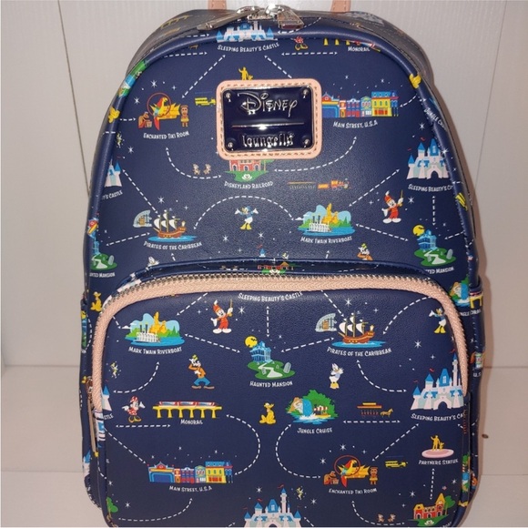 Loungefly Disneyland 65th Anniversary Map Backpack - Picture 8 of 9